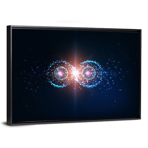 Futuristic Blue Infinity Symbol Canvas Wall Art