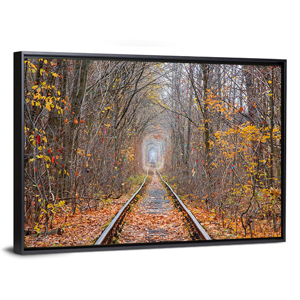 Tunnel of Love in Late Autumn Canvas Wall Art