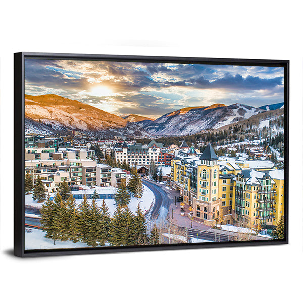 Vail Downtown In Colorado Canvas Wall Art