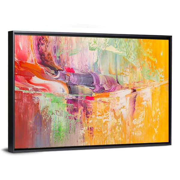 Colorful Strokes Abstract Canvas Wall Art