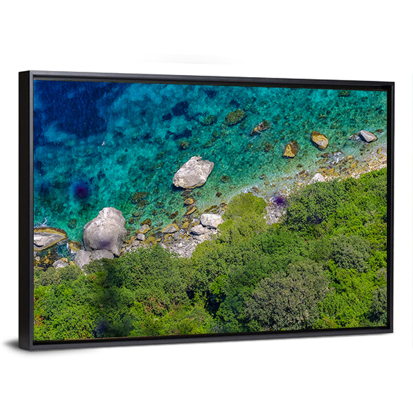 Coast Of Capri Island Canvas Wall Art