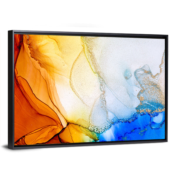 Coral Reef Beach Abstract Canvas Wall Art