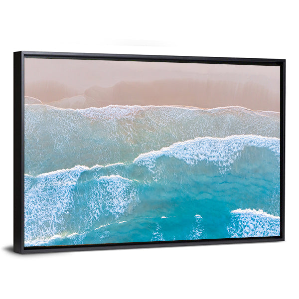 Ocean Beach From Top Canvas Wall Art