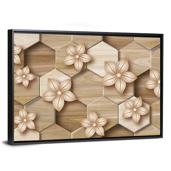 Honeycomb Floral Mural Canvas Wall Art