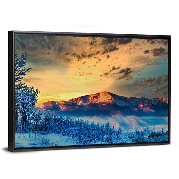 Pikes Peak at Dawn Canvas Wall Art