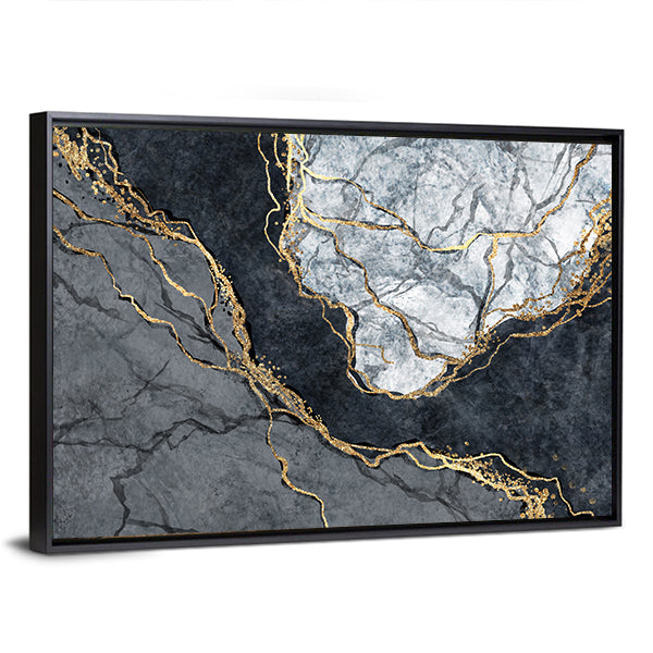 Digital Marbling Illustration Canvas Wall Art