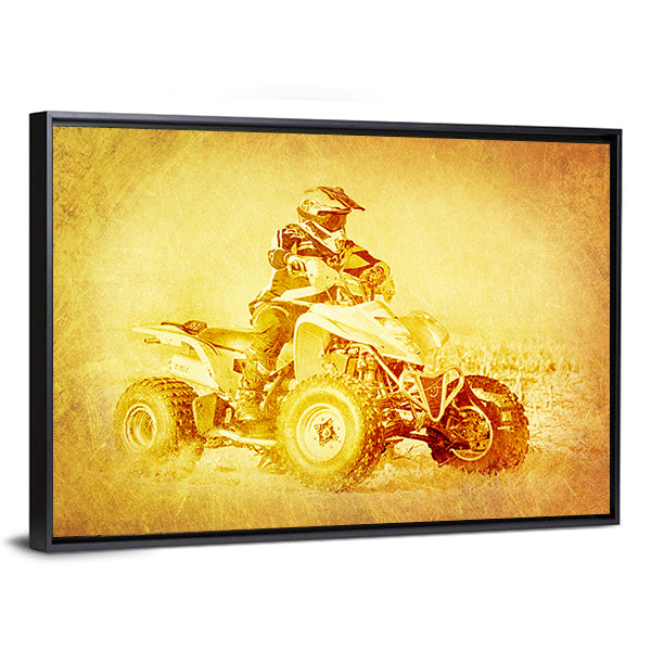 Off-road Atv Quad Bike Canvas Wall Art