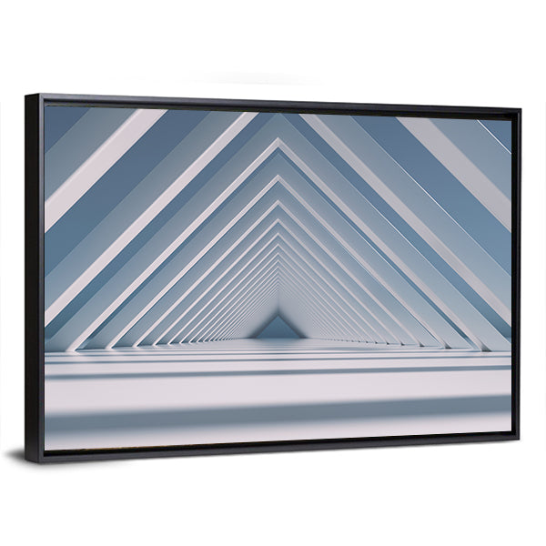 Triangular Tunnel Abstract Canvas Wall Art