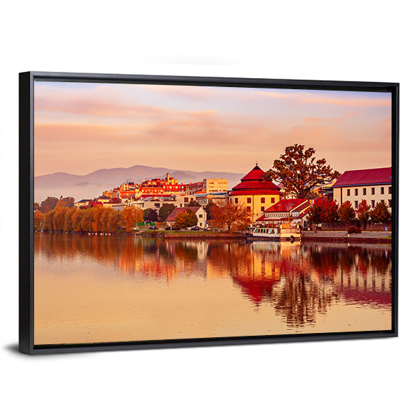 Sunrise at Maribor City Slovenia Canvas Wall Art