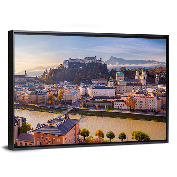 Salzburg Cityscape In Austria Canvas Wall Art