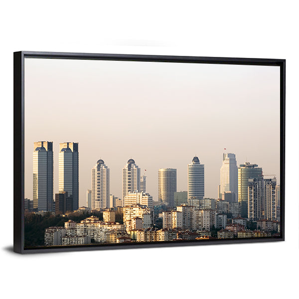 Zincirlikuyu Financial District In Istanbul Turkey Canvas Wall Art