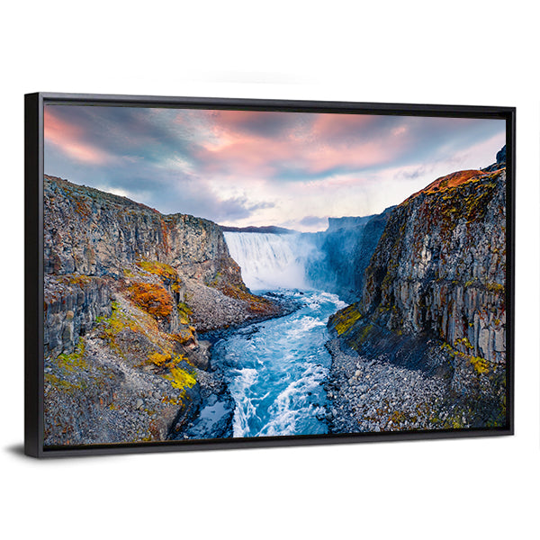 Dettifoss Waterfall In Iceland Canvas Wall Art