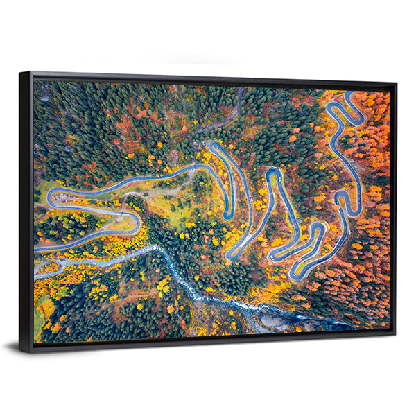 Aerial View Of Maloya Pass In Switzerland Canvas Wall Art
