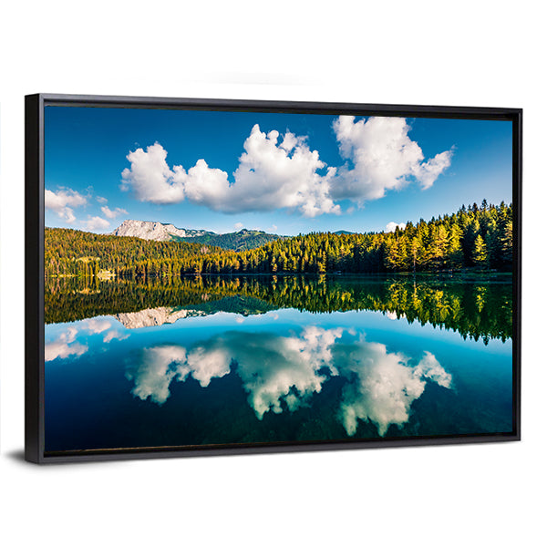 Black Lake Crno Jezero In Montenegro Canvas Wall Art