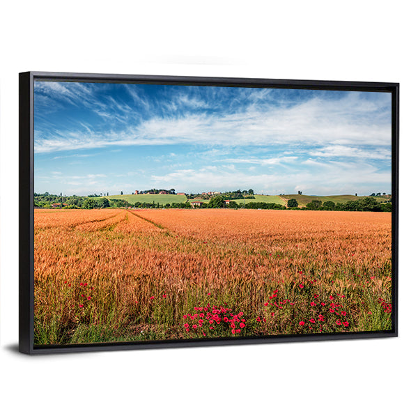 Wheat Field In Tuscany Canvas Wall Art