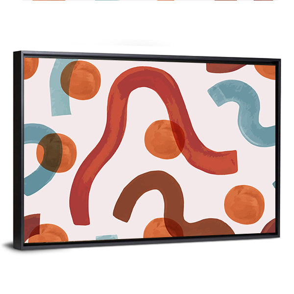 Watercolor Minimal Waves Canvas Wall Art