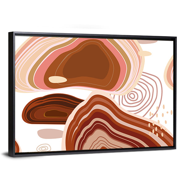 Banded Agate Mountains Pattern Canvas Wall Art