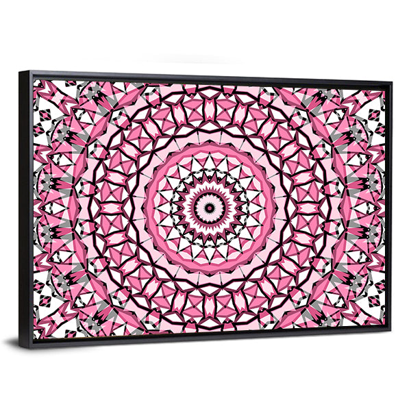 Round Mandala Pattern Canvas Wall Art