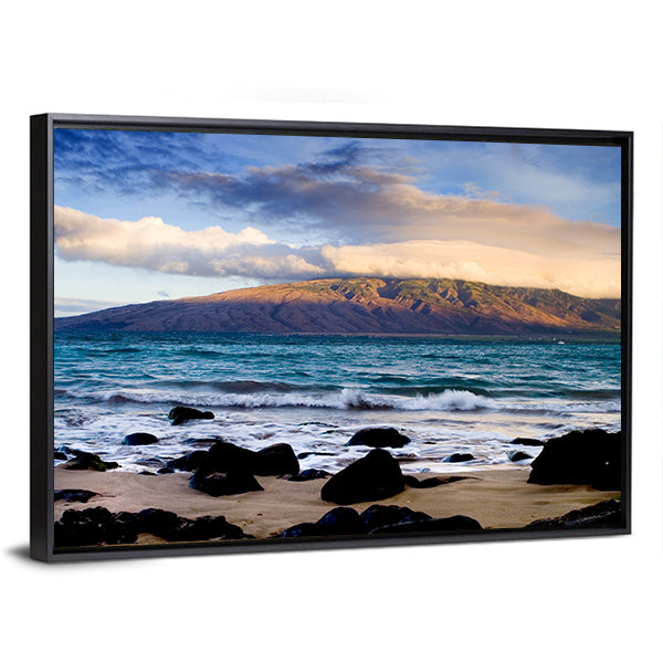 Oahu Coastline with Volcanic Rocks Canvas Wall Art