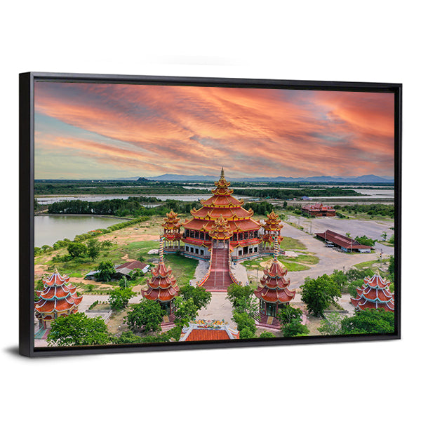 Wat Petch Suwan Chinese Temple In Thailand Canvas Wall Art