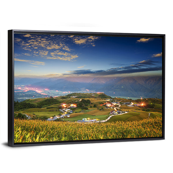 Lioushidan Mountain Daylilies at Dawn Canvas Wall Art