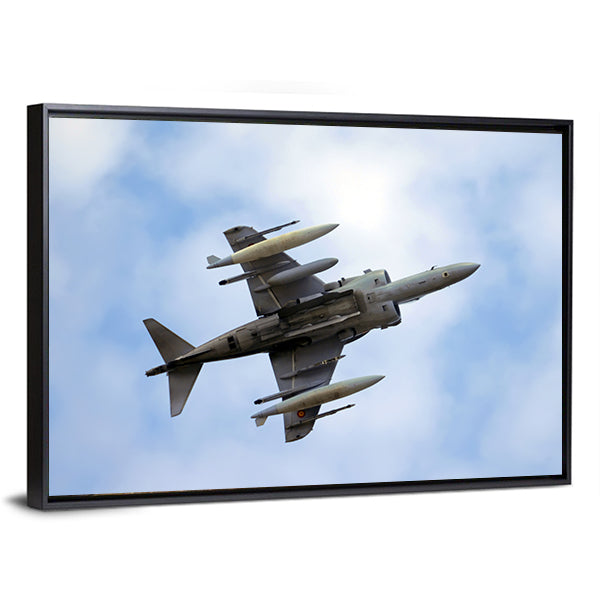 Military Airplane Harrier II Plus Canvas Wall Art