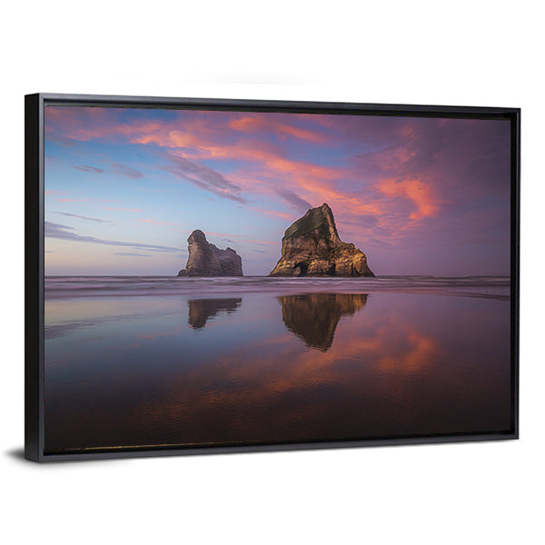 Sunrise At Wharariki Beach In New Zealand Canvas Wall Art