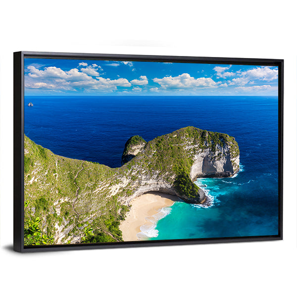 Kelingking Beach Aerial View Indonesia Canvas Wall Art