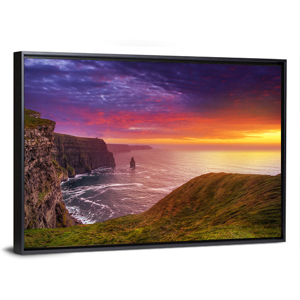 Sunset at the Cliffs of Moher Canvas Wall Art