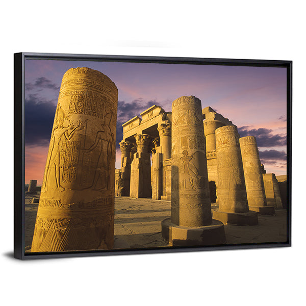 Kom Ombo Temple at Sunset Canvas Wall Art