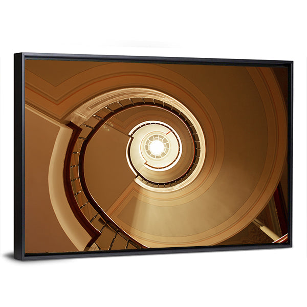 Curvy Spiral Staircase Canvas Wall Art