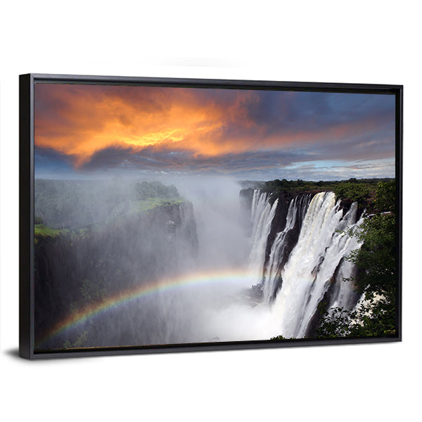 Victoria Falls In Zambia Canvas Wall Art