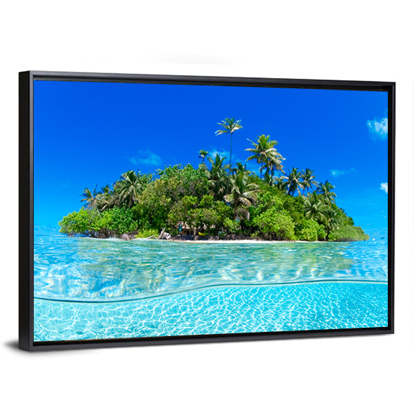Split-level Tropical Island Canvas Wall Art