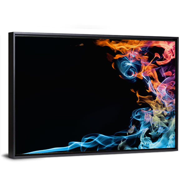 Fire and Smoke Abstract Canvas Wall Art