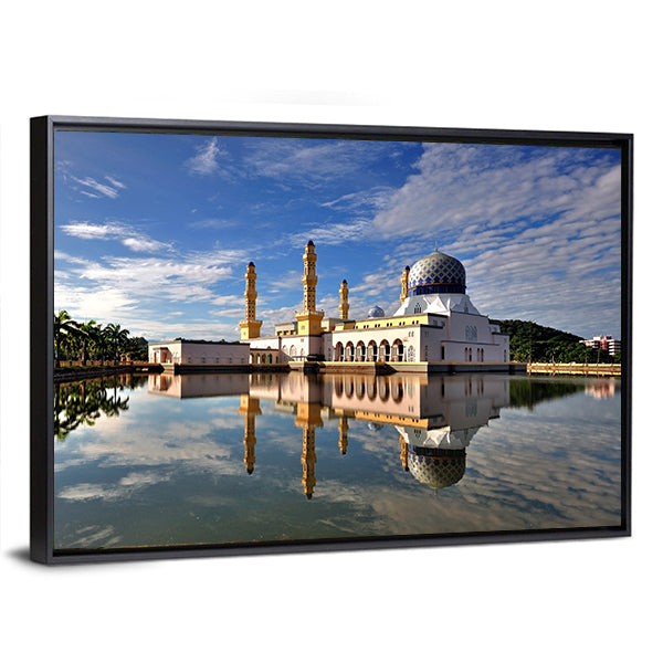 Floating City Mosque In Kota Kinabalu Sabah Borneo Canvas Wall Art