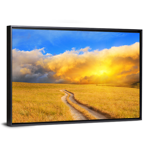 Sunrise Over the Meadow Canvas Wall Art