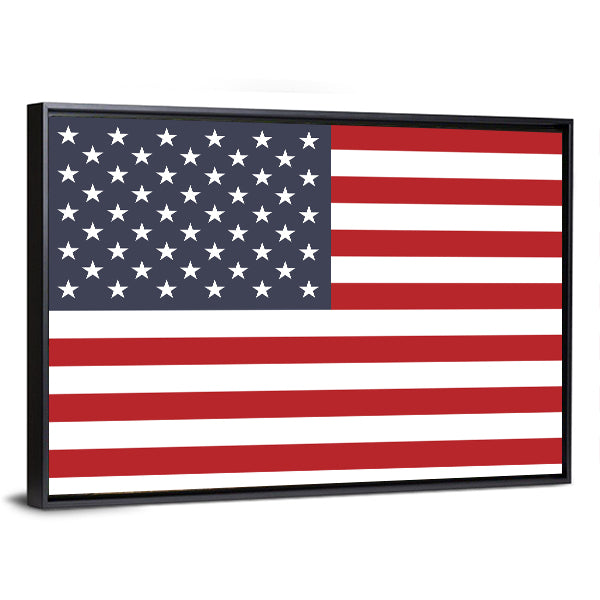 American Flag Geometric Canvas Wall Art