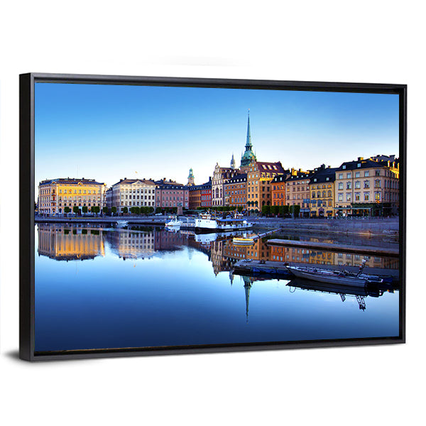 Old Town Of Stockholm In Sweden Canvas Wall Art