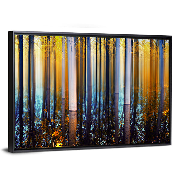 Forest In Autumn Abstract Canvas Wall Art