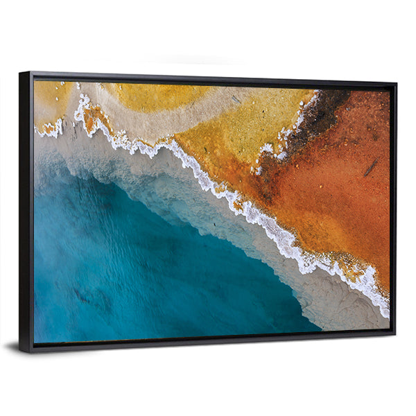 Hot Spring In Yellowstone National Park In Wyoming Canvas Wall Art