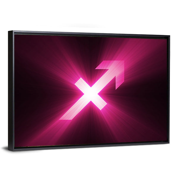 Sagittarius Horoscope Symbol Canvas Wall Art