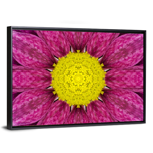 Purple Concentric Flower Canvas Wall Art