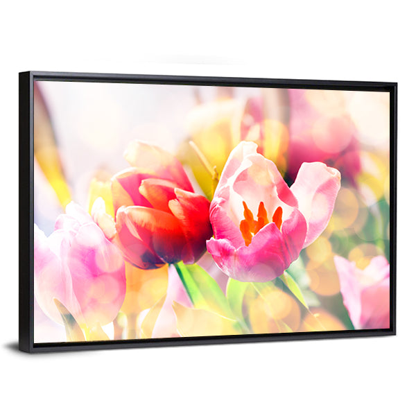 Colorful Spring Tulips Canvas Wall Art