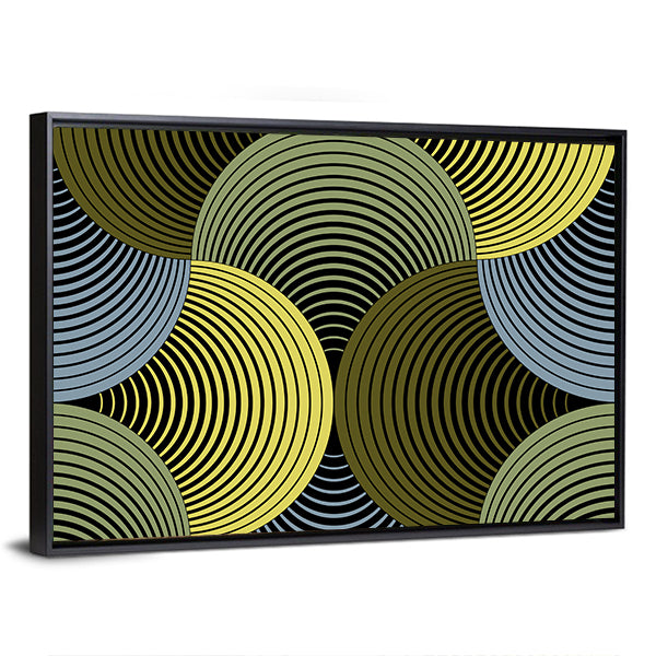 Ornate Geometric Petal Grid Canvas Wall Art