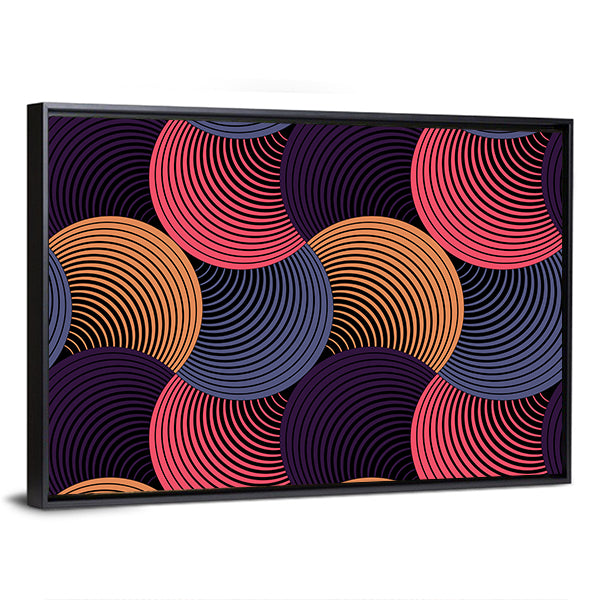 Geometric Petals Grid Canvas Wall Art