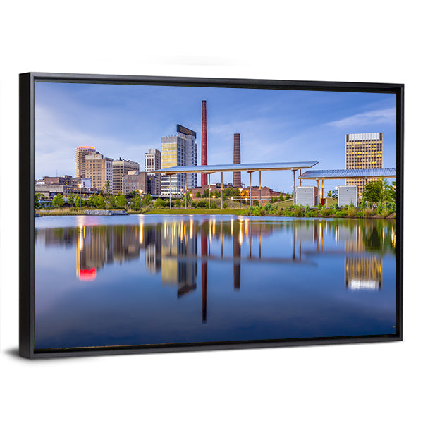 Alabama City Waterfront Skyline Canvas Wall Art