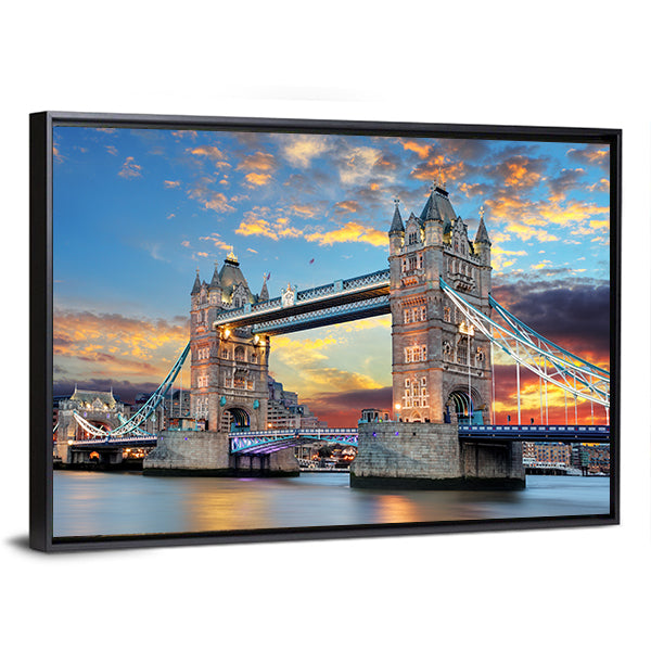 Tower Bridge at Sunset, London Canvas Wall Art