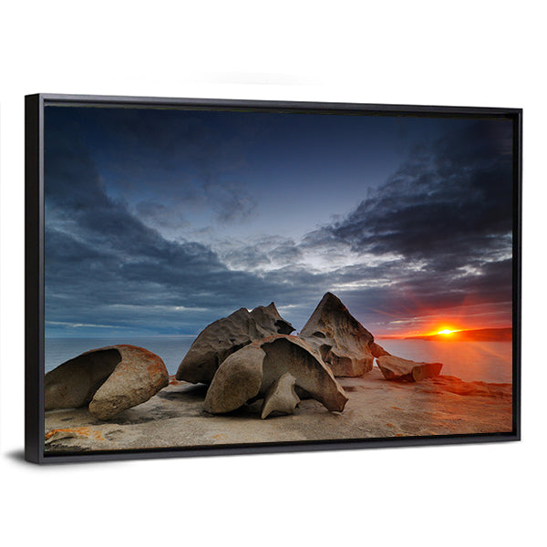 Remarkable Rocks on Kangaroo Island Beach Canvas Wall Art