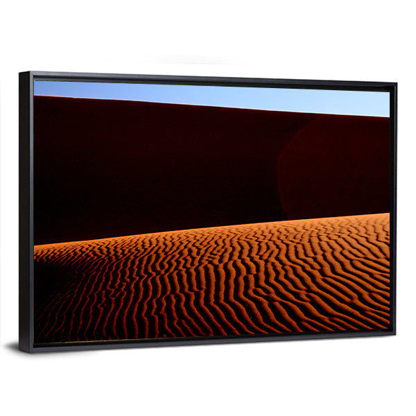 Desert Lines Around Sunset Canvas Wall Art