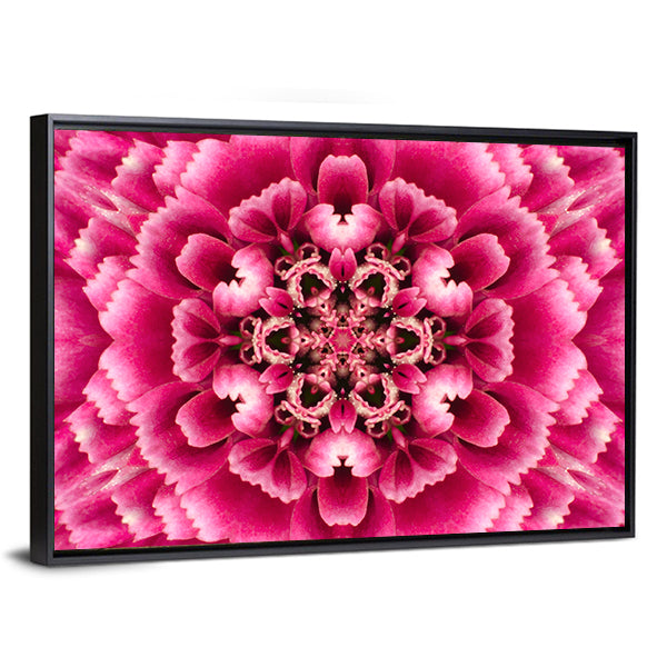 Concentric Mandala Flower Canvas Wall Art